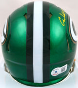 Christian Watson Autographed Green Bay Packers Flash Speed Mini Helmet-Beckett W Hologram *Yellow Image 3