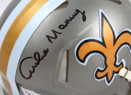 Archie Manning Autographed New Orleans Saints Flash Speed Mini Helmet-Fanatics *Black Image 2
