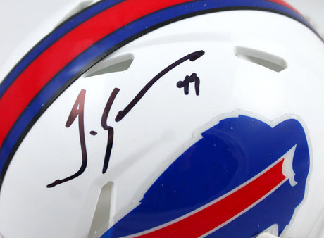 Tremaine Edmunds Autographed Buffalo Bills Speed Mini Helmet-Beckett W Hologram *Black Image 2