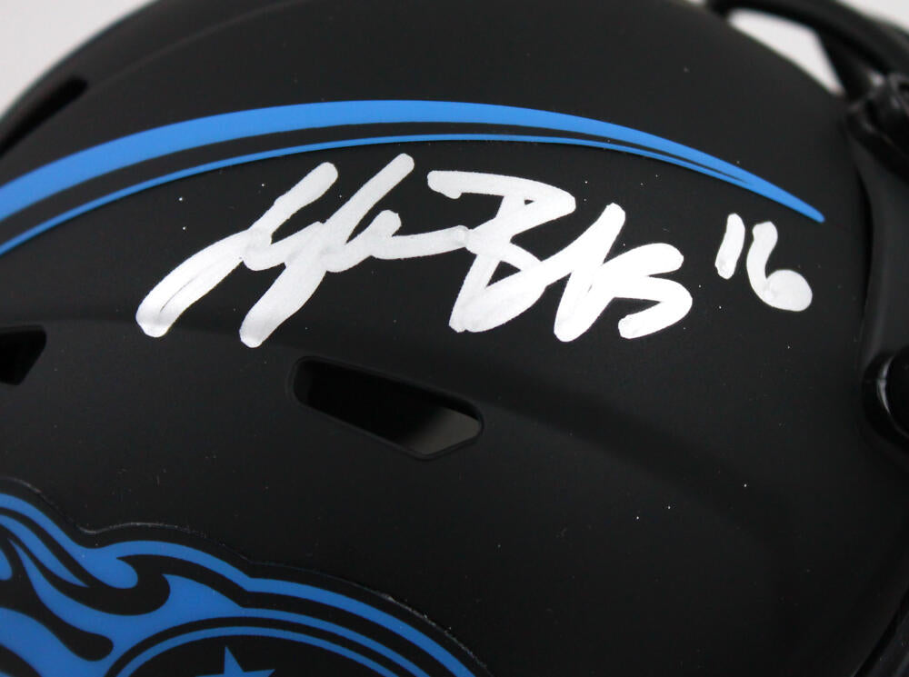 Treylon Burks Autographed Tennessee Titans Eclipse Speed Mini Helmet-Beckett W Hologram *Silver Image 2