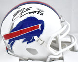 AJ Epenesa Autographed Buffalo Bills Speed Mini Helmet - Beckett W Hologram *Black Image 1