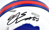 AJ Epenesa Autographed Buffalo Bills Speed Mini Helmet - Beckett W Hologram *Black Image 2
