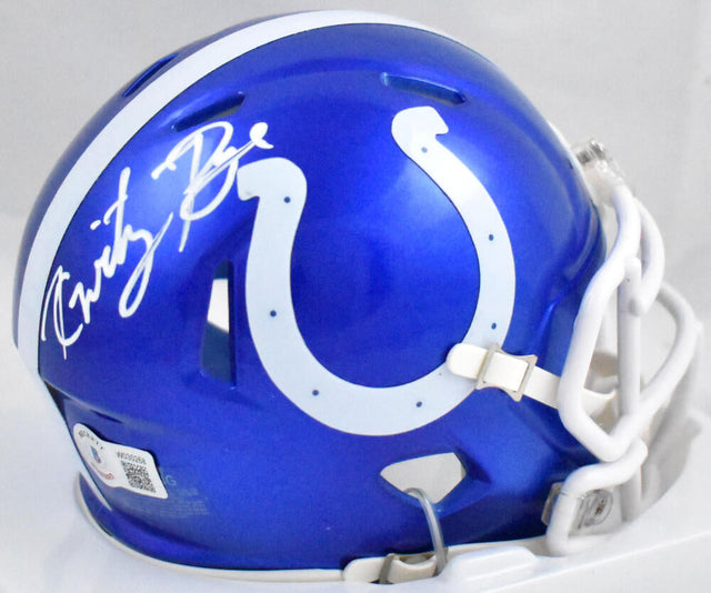 Kwity Paye Autographed Colts Flash Speed Mini Helmet-Beckett W Hologram *White Image 1