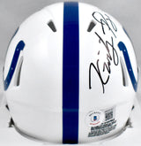 Kwity Paye Autographed Colts Speed Mini Helmet -Beckett W Hologram *Black Image 3