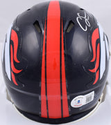 Courtland Sutton Autographed Denver Broncos Speed Mini Helmet- Beckett W Hologram *Silver Image 3