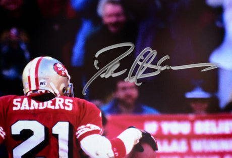 Deion Sanders Autographed 49ers 16x20 Back TD HM Photo- Beckett W Hologram *Silver Image 2