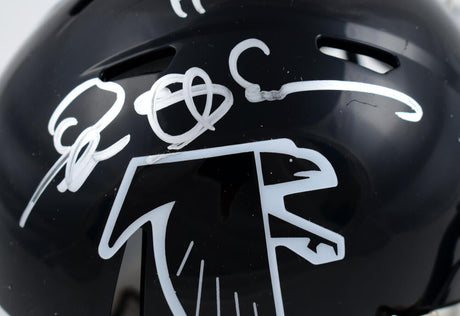 Deion Sanders Signed Atlanta Falcons 90-92 Speed Mini Helmet w/HOF-Beckett W Hologram *Silver Image 2