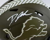 D'Andre Swift Autographed Detroit Lions Salute to Service Speed Mini Helmet-Beckett W Hologram *White Image 2
