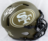 Deion Sanders Autographed San Francisco 49ers F/S Salute to Service Speed Helmet-Beckett W Hologram *Silver Image 1