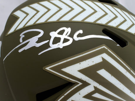 Deion Sanders Signed Atlanta Falcons F/S Salute to Service Speed Helmet- Beckett W Hologram *Silver Image 2