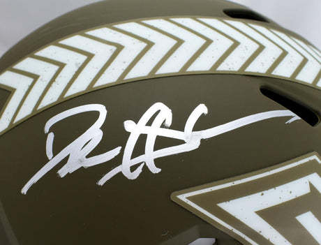 Deion Sanders Signed Atlanta Falcons F/S Salute to Service Speed Authentic Helmet- Beckett W Hologram *Silver Image 2