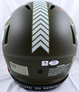 Ja'Marr Chase Autographed Cincinnati Bengals Salute to Service F/S Speed Authentic Helmet - PSA*Orange Image 4