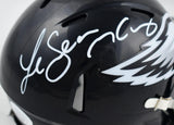 LeSean McCoy Autographed Philadelphia Eagles Black Alt Speed Mini Helmet- JSA W *White Image 2