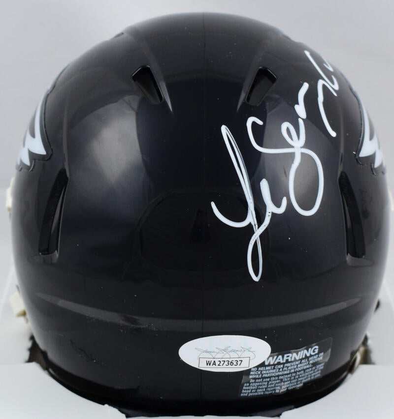 LeSean McCoy Autographed Philadelphia Eagles Black Alt Speed Mini Helmet- JSA W *White Image 3