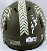 Michael Vick Autographed Falcons Salute to Service Speed Mini Helmet *Back-Beckett W Hologram *White Image 3
