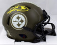 Hines Ward Autographed Pittsburgh Steelers Salute to Service Speed Mini Helmet-Beckett W Hologram *Yellow Image 1