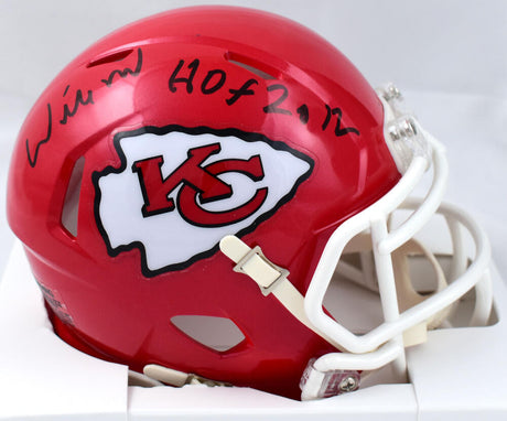 Willie Roaf Autographed Kansas City Chiefs Speed Mini Helmet w/HOF- Prova *Black Image 1