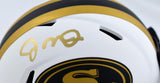 Joe Montana Autographed San Francisco 49ers Lunar Speed Mini Helmet-Fanatics *Gold Image 2
