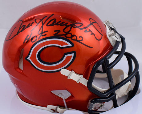 Dan Hampton Autographed Chicago Bears Flash Speed Mini Helmet w/HOF- Prova *Black Image 1