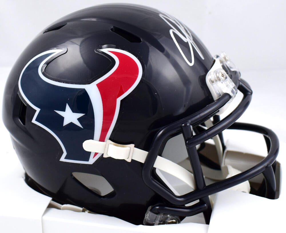 Andre Johnson Autographed Houston Texans Speed Mini Helmet- Beckett W Hologram *Silver Image 1