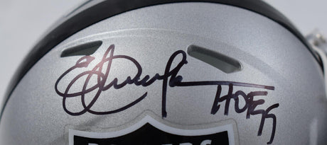 Eric Dickerson Autographed Raiders Speed Mini Helmet W/ HOF- Beckett W Hologram *Black Image 2
