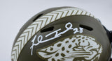 Fred Taylor Autographed Jacksonville Jaguars Salute to Service Speed Mini Helmet-Beckett W Hologram *White Image 2