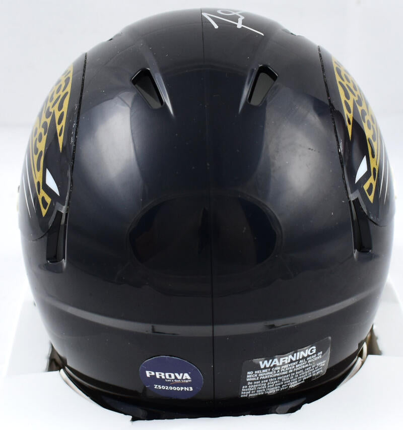Fred Taylor Autographed Jacksonville Jaguars 95-12 Speed Mini Helmet- Prova *Silver Image 3