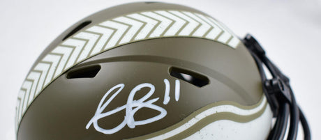 A.J. Brown Autographed Philadelphia Eagles Salute to Service Speed Mini Helmet-Beckett W Hologram *White Image 2