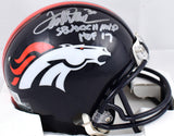 Terrell Davis Autographed Denver Broncos Mini Helmet W/ SB MVP HOF- Beckett W Hologram *Silver Image 1