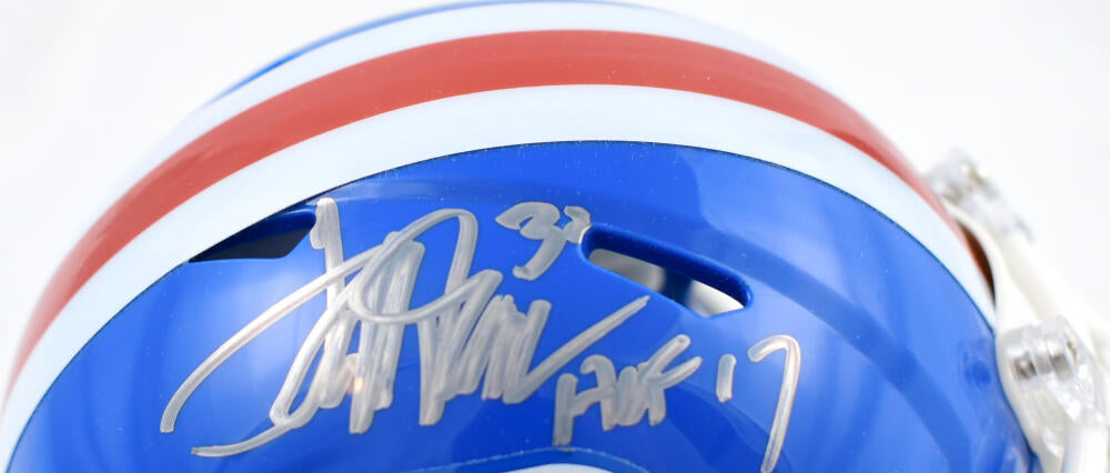Terrell Davis Autographed Denver Broncos 75-96 Speed Mini Helmet w/HOF- Beckett W Hologram *Silver Image 2