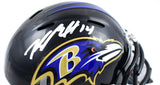 Kyle Hamilton Autographed Baltimore Ravens Speed Mini Helmet- JSA W *Silver Image 2