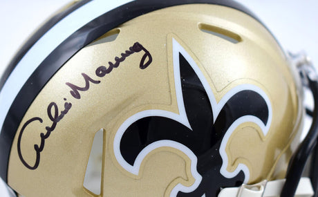 Archie Manning Autographed New Orleans Saints 76-99 Speed Mini Helmet-Fanatics *Black Image 2