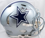 Roger Staubach Autographed Dallas Cowboys F/S Speed Authentic Helmet- Beckett W Hologram *Black  Image 1