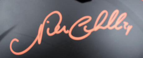 Nick Chubb Autographed Cleveland Browns F/S Eclipse Speed Helmet - Beckett W Hologram *Orange Image 2