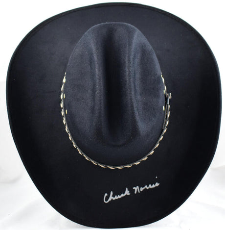 Chuck Norris Autographed Black Cowboy Hat - JSA W *Silver Image 1