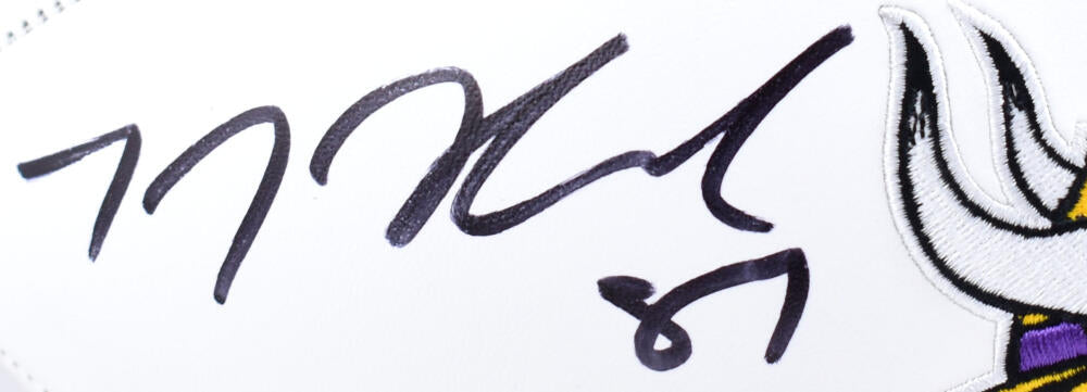 TJ Hockenson Autographed Minnesota Vikings Logo Football- Beckett W Hologram *Black Image 2