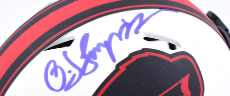 O.J. Simpson Autographed Buffalo Bills Lunar Speed Mini Helmet- JSA W *Blue Image 2