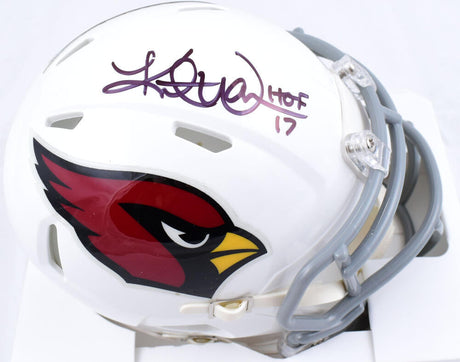Kurt Warner Autographed Arizona Cardinals Speed Mini Helmet w/HOF -Beckett W Hologram*Black Image 1