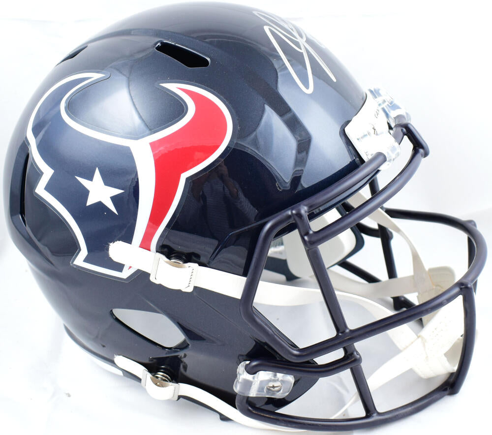 Andre Johnson Autographed Houston Texans F/S Speed Helmet- Beckett W Hologram *Silver Image 2