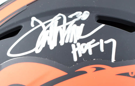 Terrell Davis Autographed Broncos F/S Eclipse Speed Authentic Helmet w/ HOF- Beckett W Hologram *Silver Image 2