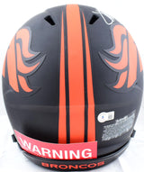 Terrell Davis Autographed Broncos F/S Eclipse Speed Authentic Helmet w/ HOF- Beckett W Hologram *Silver Image 3