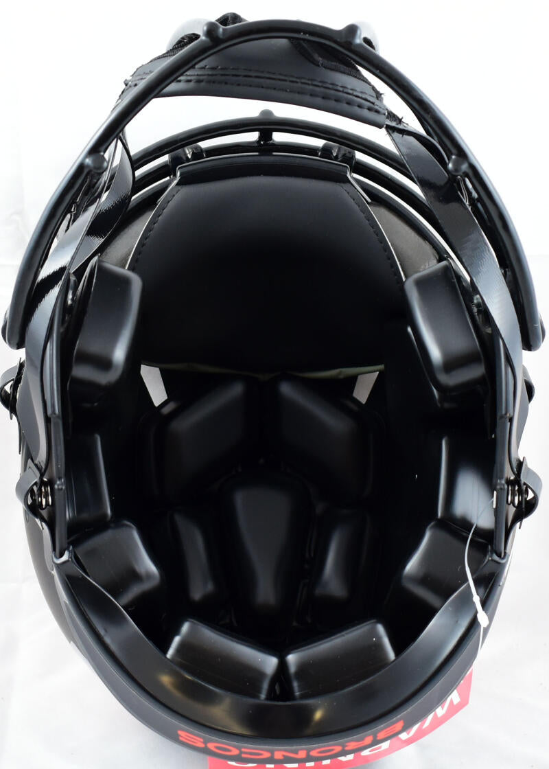Terrell Davis Autographed Broncos F/S Eclipse Speed Authentic Helmet w/ HOF- Beckett W Hologram *Silver Image 5