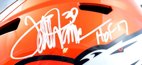 Terrell Davis Autographed Denver Broncos F/S Flash Speed Helmet w/ HOF - Beckett W Hologram *White Image 2
