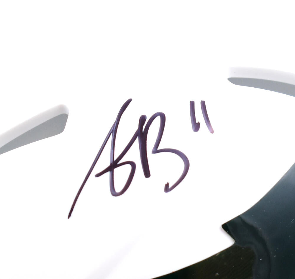A.J. Brown Autographed Philadelphia Eagles 69 -73 Speed Mini Helmet-Beckett W Hologram *Black Image 2
