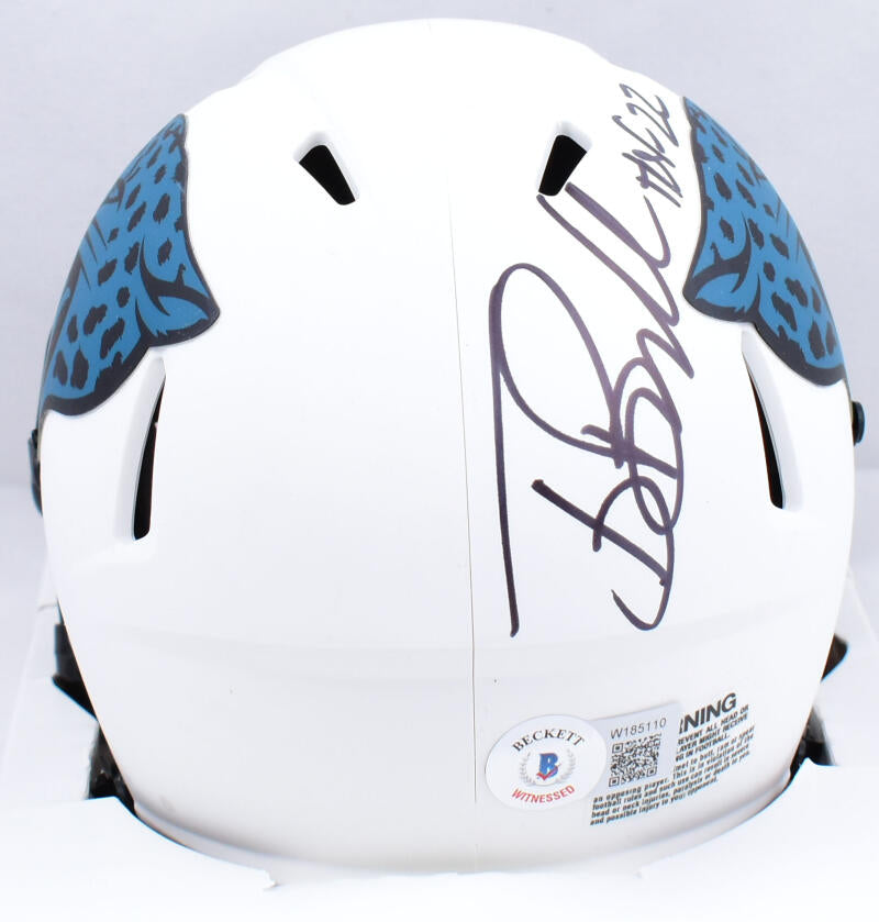 Tony Boselli Autographed Jacksonville Jaguars Lunar Speed Mini Helmet w/HOF-Beckett W Hologram *Black Image 3