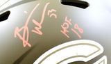 Brian Urlacher Autographed Chicago Bears F/S Salute to Service Speed Authentic Helmet w/ HOF -Beckett W Hologram *Orange Image 2