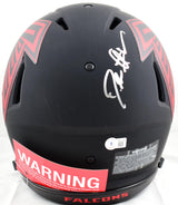 Deion Sanders Autographed Atlanta Falcons F/S Eclipse Speed Authentic Helmet-Beckett W Hologram *Silver Image 3