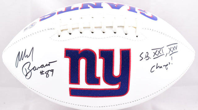 Mark Bavaro Autographed New York Giants Logo Football w/SB Champs -Beckett W Hologram *Black Image 1