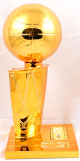 Magic Johnson Los Angeles Lakers Autographed 12'' Mini NBA Trophy- Beckett W Hologram *Black Image 3