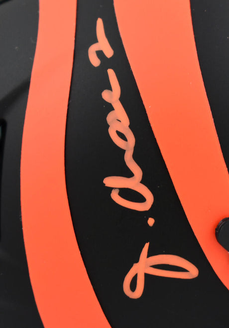 Ja'Marr Chase Autographed Cincinnati Bengals Eclipse Speed Mini Helmet -Beckett W Hologram *Orange Image 2